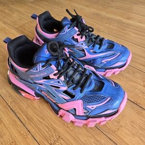 Balenciaga Blue and Pink Sneakers